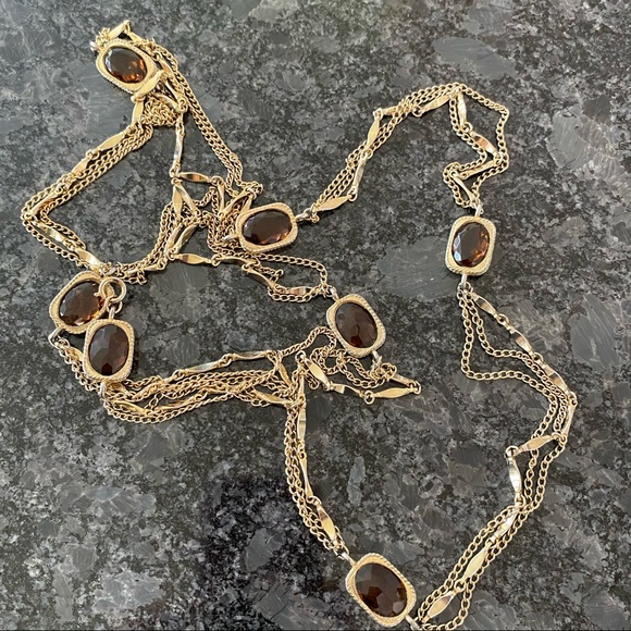 Sara Coventry Golden Embers Necklace 1967 - Picture 6 of 11